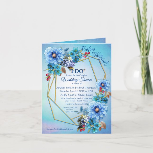 Kornblomma i vattenfärgsskuvret inbjudan (Framsida)