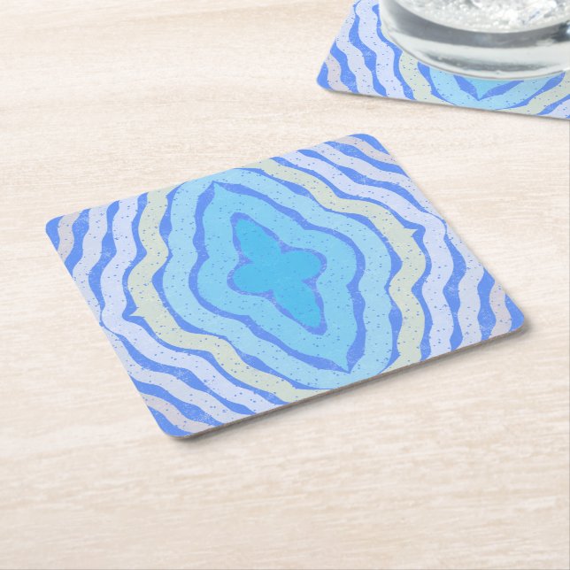 Kornblommans kompletterande Färg Shabby chic-desig Underlägg Papper Kvadrat (Vinklad)