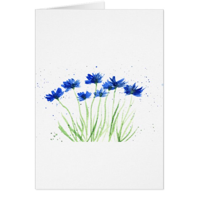 Kornblommor Hälsningskort (Framsidan)