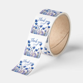 💍 Kornblommor och Lavendel Lycka Fyrkantigt Klistermärke