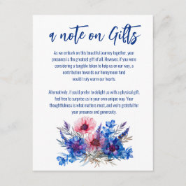 Kornblommor och lavender-not om presenthölje tilläggskort