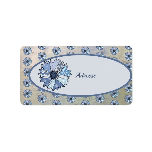 Kornblume Adressaufkleber Adressetikett (Framsidan)