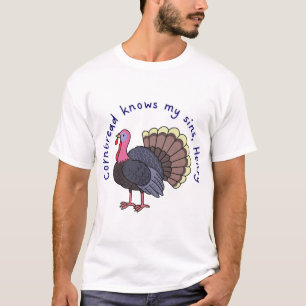 Kornbröd känner mina synder, rynbär - rynkor - röt t shirt