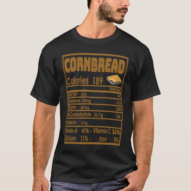 Kornbröd Nutrition Facts Thanksgiving Family Mat T Shirt (Framsida)