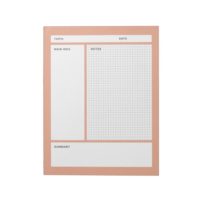 Kornell Notes (diagram) Anteckningsblock (Roterad)