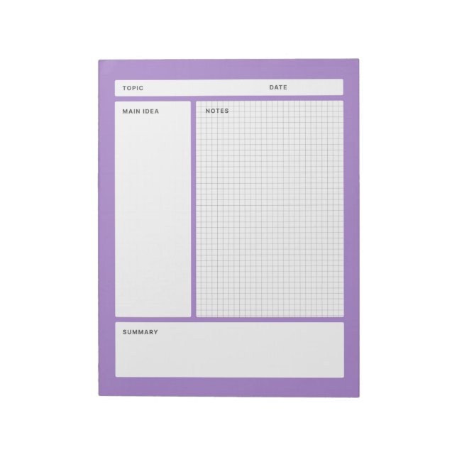 Kornell Notes (diagram) Anteckningsblock (Roterad)