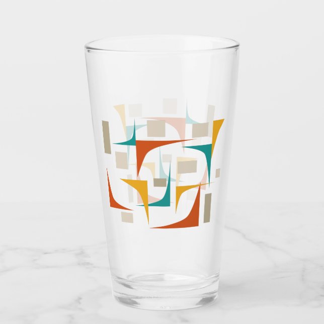 Kornen för skalrött Orange i mitten av århundradet Glaskopp (Framsida)