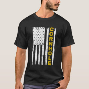 Kornhål 4 juli Patriotic Flagga T Shirt