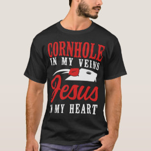 Kornhål Bean Bag Cornöppning i mina kärr Jesus i m T Shirt