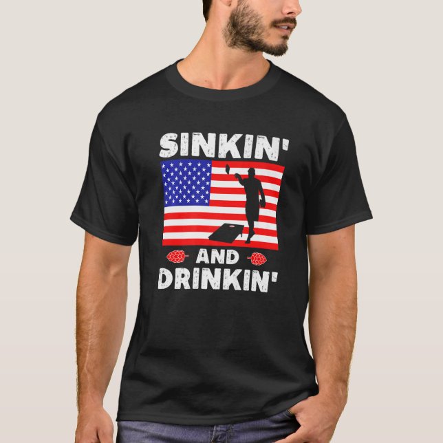 Kornhål och öl av amerikansk typ t shirt (Framsida)