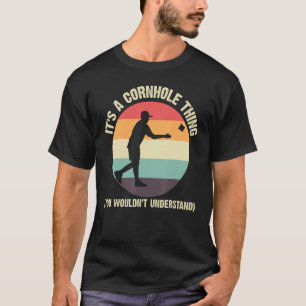 Kornhål utformar För manar kvinnor Bean Bag Toss P T Shirt