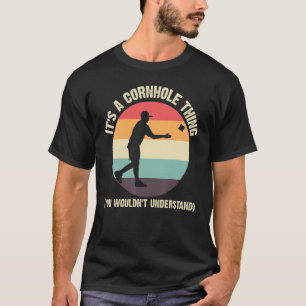 Kornhål utformar För manar kvinnor Bean Bag Toss P T Shirt