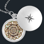 kornigt snöre och låsband berlockhalsband<br><div class="desc">Coven Symbol Spiral Essence Unicorn Griffon Celtic Coven Symbol Spiral Essence wood träd blue Celtic wood druid wicca häxirish</div>