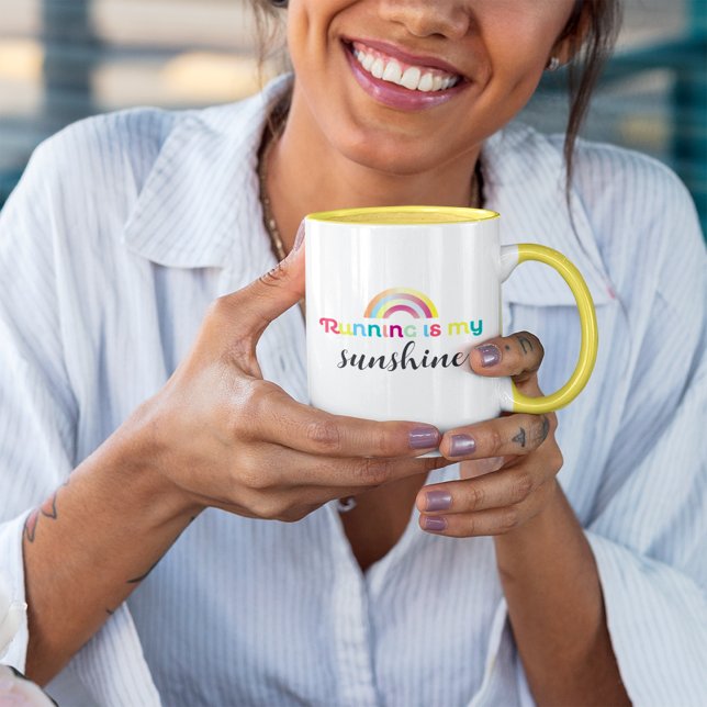 Körning är min solfärglösa regnbågsgrafik mugg (Skapare uppladdad)