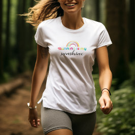 Körning är min solfärglösa regnbågsgrafik t shirt