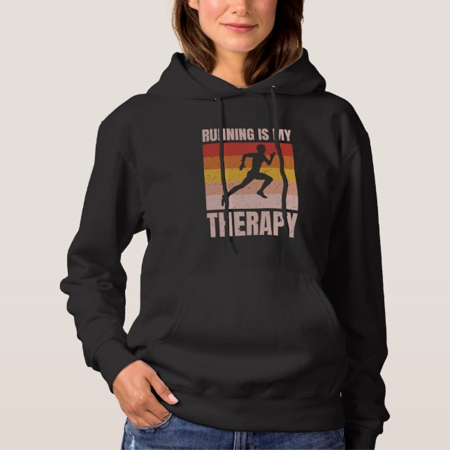 Körning är min terapi - Bort Springa! T Shirt (Framsida)