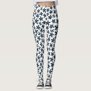 Körning av Blommigt för  av blått Daisy Leggings