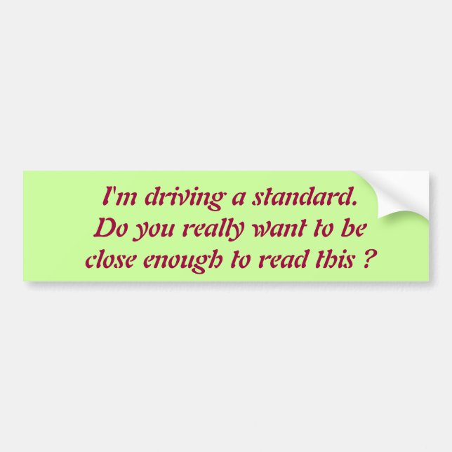 Körning av en standard bildekal (Framsidan)