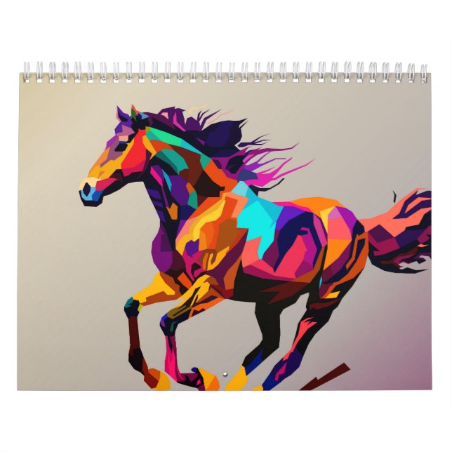 Körning av häst popkonst kalender (Omslag)