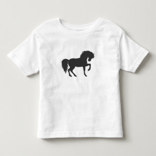 Körning av hästsilhuett - Välj bakgrund färg T Shirt