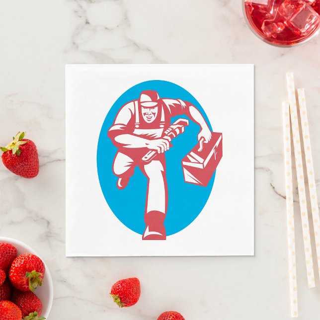 Körning av rörmokare pappersservett (Skapare uppladdad)