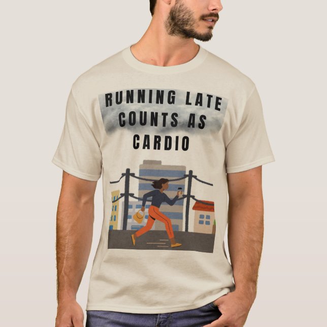 Körning av sena räkningar som Cardio - Funny Gym T T Shirt (Framsida)