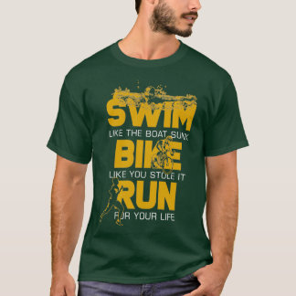 Körning av triathlon simning t shirt
