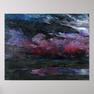 Körning av tungvädermoln Emil Nolde Poster