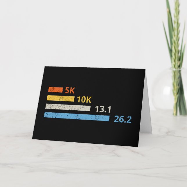 Körning Avstånd I - 5 000 000 13.1 26.2 Marathoner Kort (Framsida)