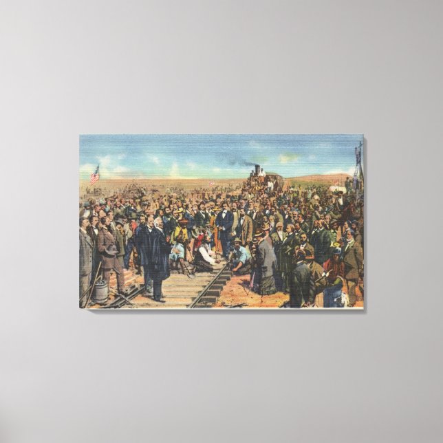 Körning förra Spiket - Järnvägsspår Canvastryck (Framsida)