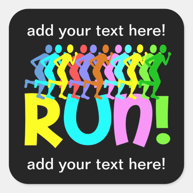 körning fyrkantigt klistermärke (Framsida)