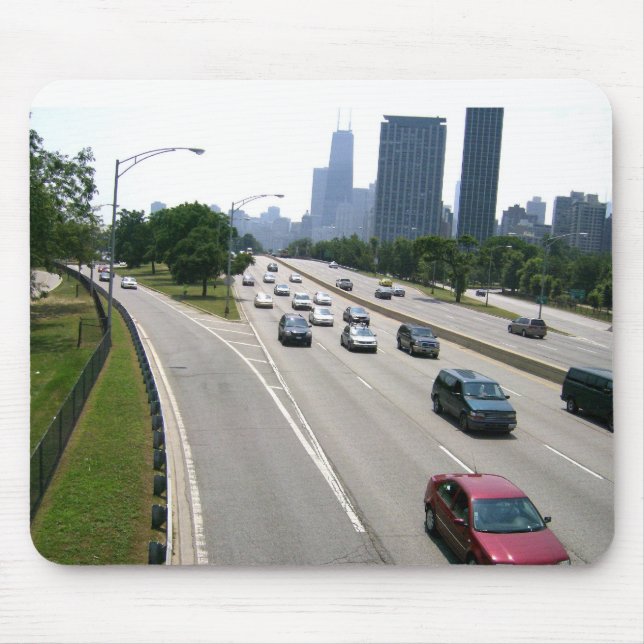 Körning genom Chicago Rush-timtrafik Musmatta (Framsidan)