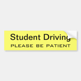Körning i student, var snäll och gult patienten bildekal