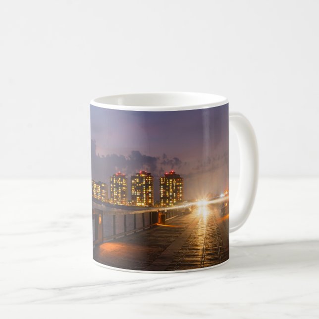 Körning på Navarre Beach Pier Kaffemugg (Framsida höger)