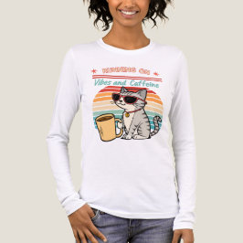 Körning på Vibes & koffein - Coola Cat Retro T Shirt