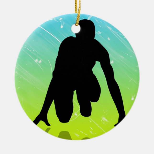 Körning - Spår och Fält Julgransprydnad Keramik (Framsidan)