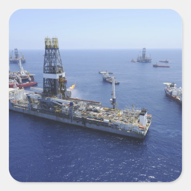 Körning under drift fyrkantigt klistermärke (Framsida)