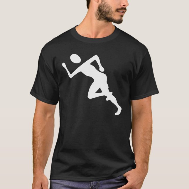 Körning - vit t-shirt (Framsida)
