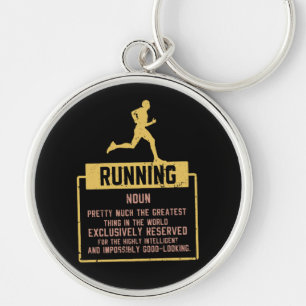 Körningsdefinition Rund Silverfärgad Nyckelring