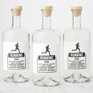 Körningsdefinition Spritflaskor Etikett