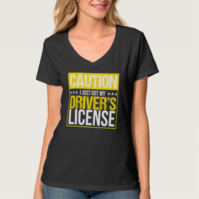Körningsdrivrutin för körkortsskylt t shirt (Framsida)