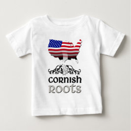 Korniska amerikanska Flagga Tee Shirt