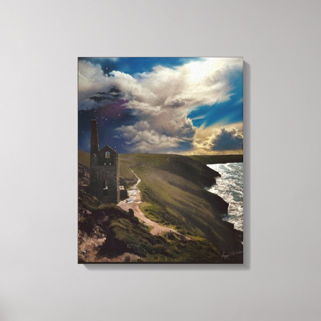 Kornwall med surreal himlar canvastryck (Framsida)