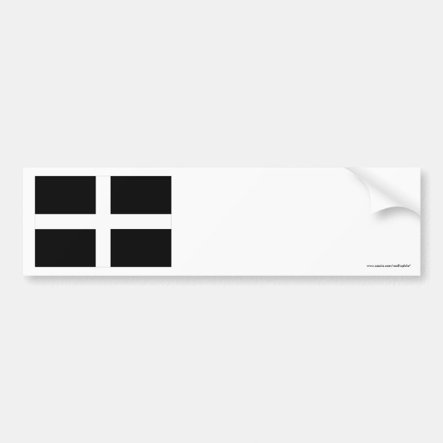 Kornwalls flagga bildekal (Framsidan)