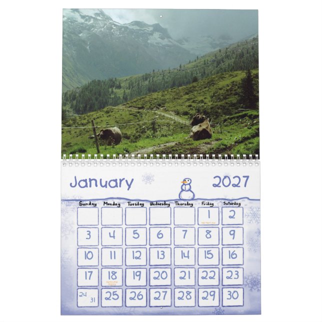 KOROLIGT TÄCKER KALENDERN KALENDER (Jan 2027)