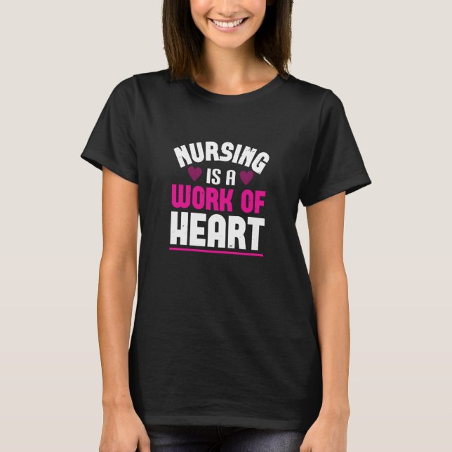 Koronasjuksköterskor är ett hjärtverk t shirt (Framsida)
