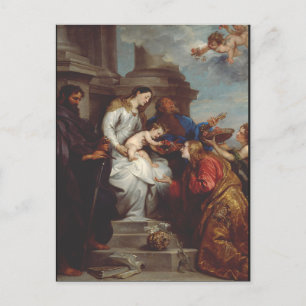 Koronation av Saint Rosalia av Anthony van Dyck Helg Vykort
