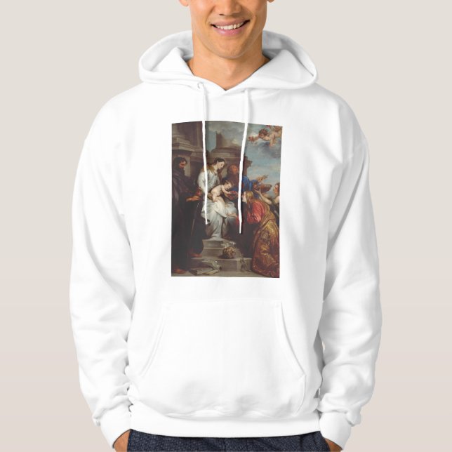 Koronation av Saint Rosalia av Anthony van Dyck Hoodie (Framsida)