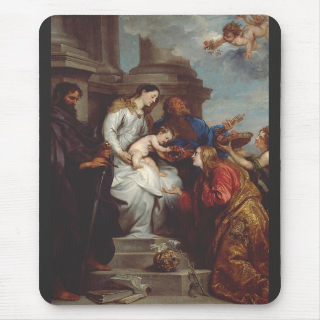 Koronation av Saint Rosalia av Anthony van Dyck Musmatta (Framsidan)