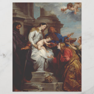 Koronation av Saint Rosalia av Anthony van Dyck Reklamblad